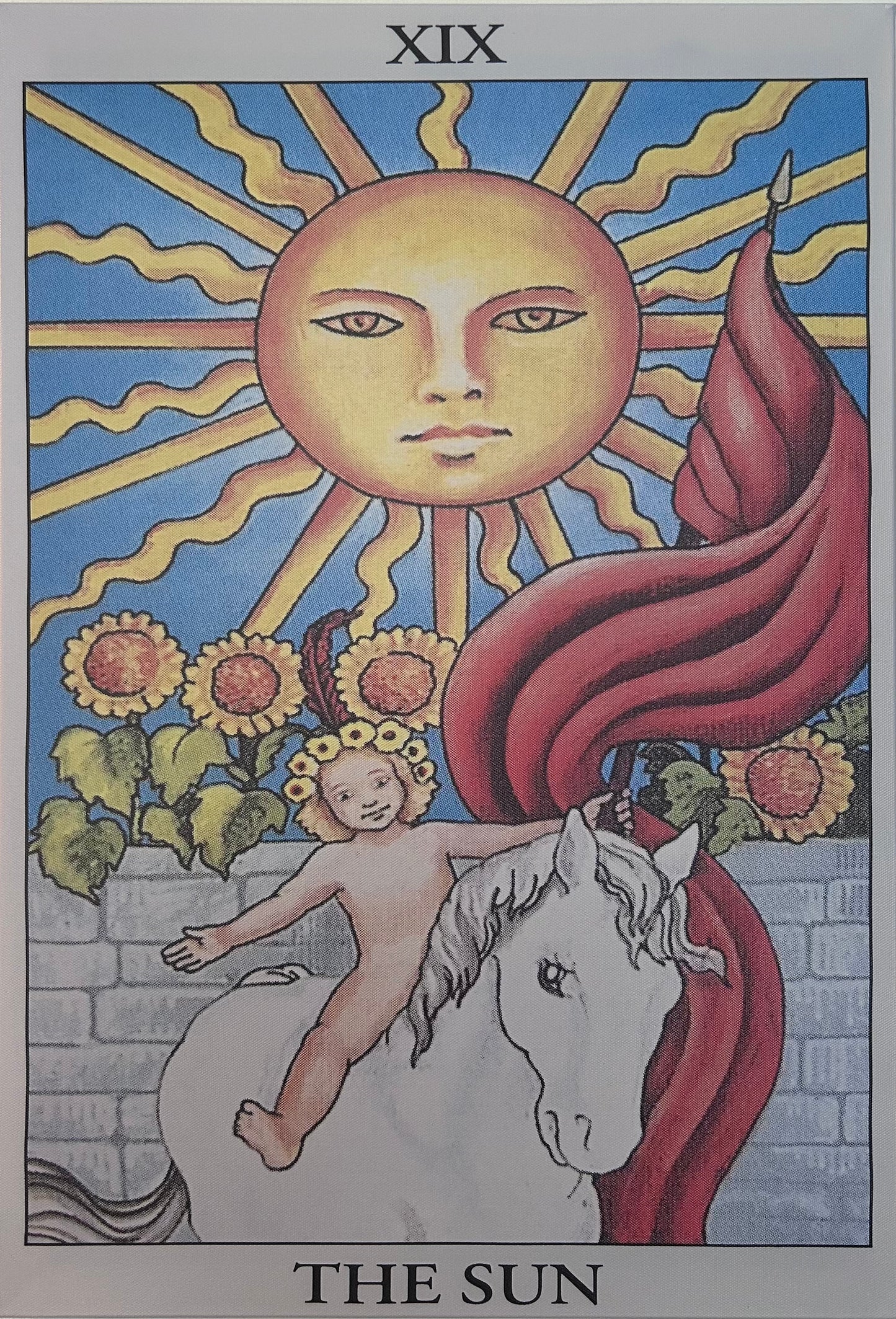 Tarot oil paintings; tarot The Sun; large size oil painting#0402