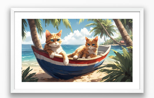 Cat brothers on the boat #030704