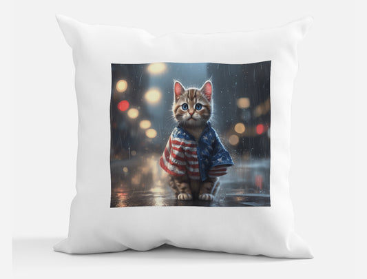 Artist Pillow; American Cat Pillow; Four Pillows 16X16 #0410