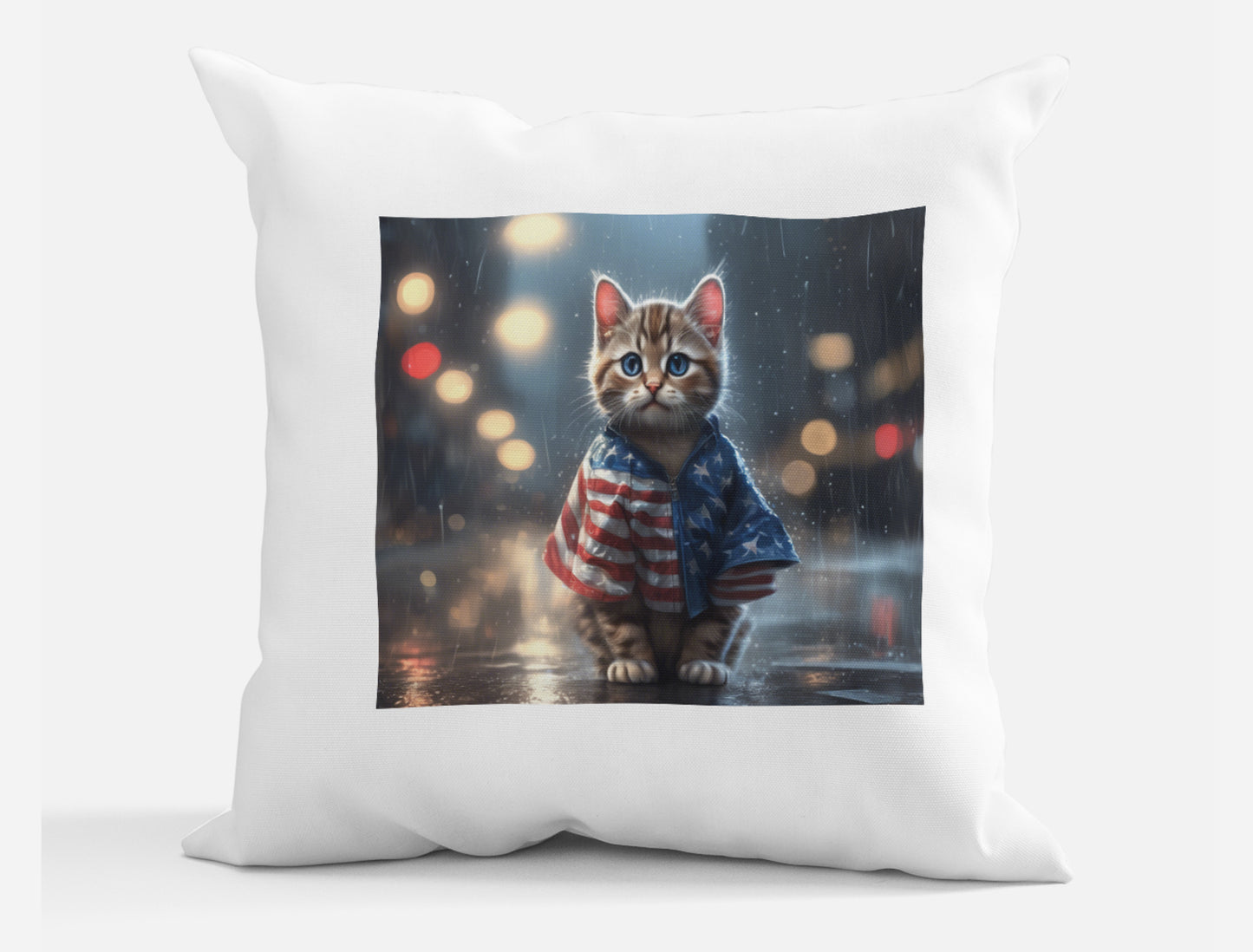 Artist Pillow; American Cat Pillow; Four Pillows 16X16 #0410